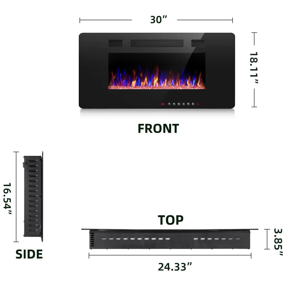 ECTQBC8NFVG90B_1-1.jpg - Crzoe Jx 830C3 Lareira Elétrica de Embutir A76x45L Controle Remoto e Luz de LED 110V 1500W Preto