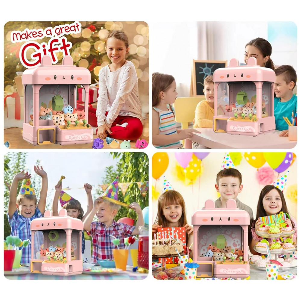 ECTQBGFP843C0B_4-1.jpg - Máquina de Garra Grande cxjoigxi Bunny com Luzes e Sons Ajustáveis Mini Arcade Eletrônico para Crianças e Adultos