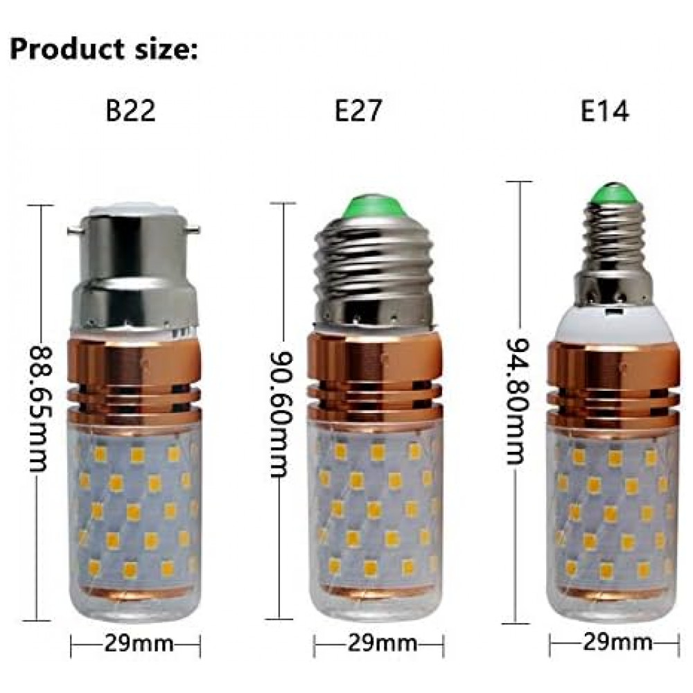YSJX Lights 2-Pack Lâmpadas LED COB Corn Base Preta 6W E27– Luz Quente para Lustres e Decoração Residencial Econômica e Versátil,GSYFDZWZX - Imagem 4