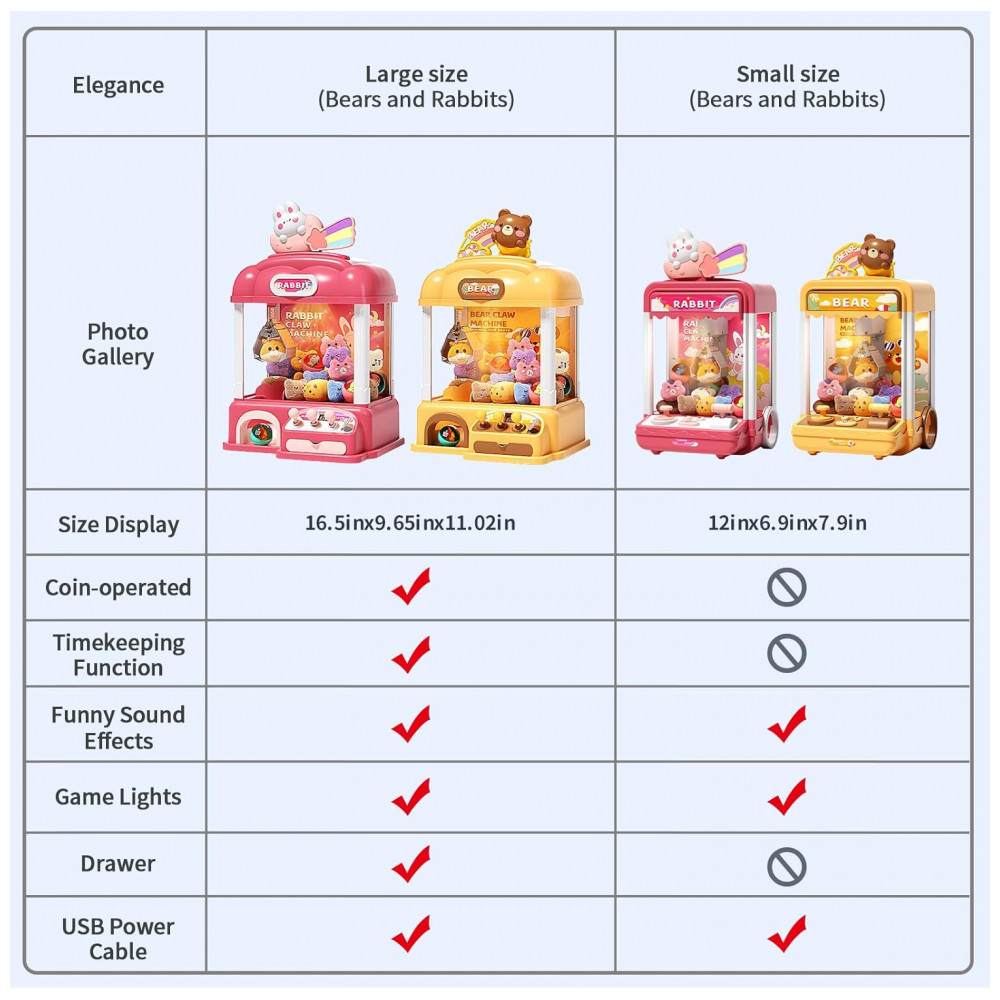 ECTQBJ4X5SBC0B_1-1.jpg - Máquina de Garra Infantil AIQI Bear Amarela 55 PCS com Brinquedos, Moedas e Som LED para Festas e Brincadeiras