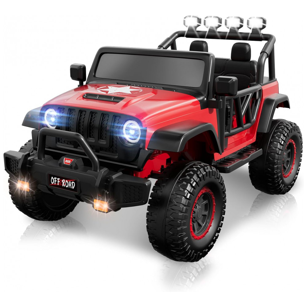 ECTQBJZ4W6LF0B_0-1.jpg - Carro Elétrico Infantil 2 Lugares, 24V, 4 Motores 200W, Controle Remoto, Suspensão, CIYOMY, Vermelho