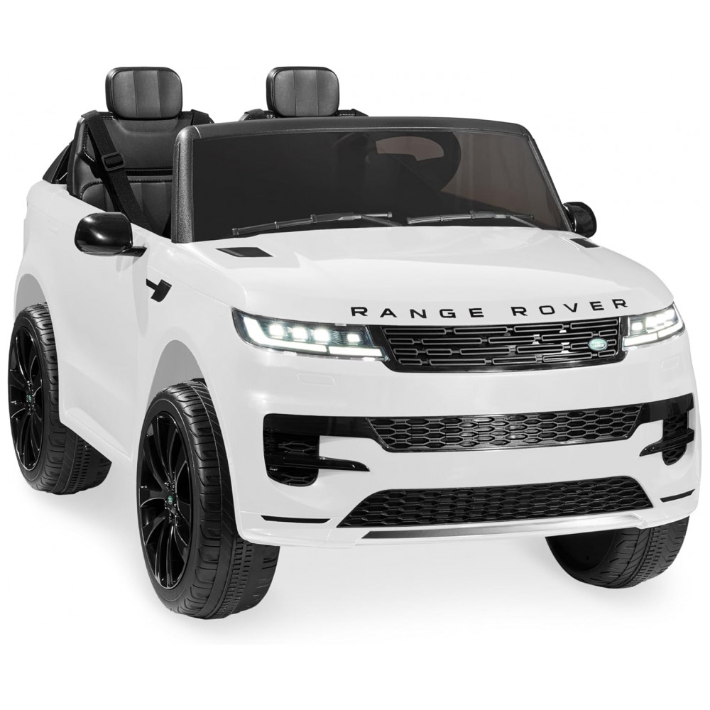 ECTQBL2RN8SF0B_0-1.jpg - Carro Elétrico Infantil Licenciado 24V Best Choice Products Range Rover Sport 2 Lugares, Controle Remoto Parental, LED, Suspensão, Branco