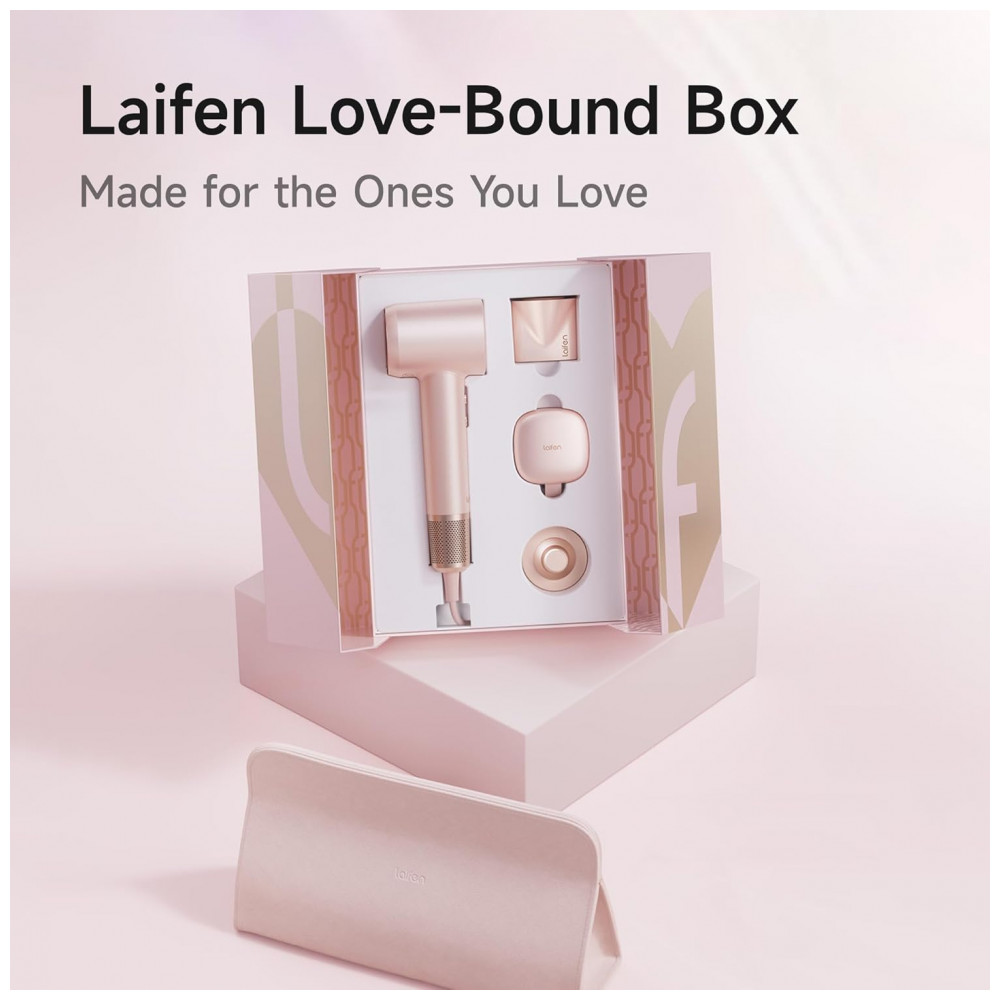 ECTQBPY4QYCF0B_2-1.jpg - Secador de Cabelo de Alta Velocidade Laifen Premium LoveBound Box, Profissional com Íons, Leve e Silencioso, 360° de Anexo Magnético, Suporte de Pared