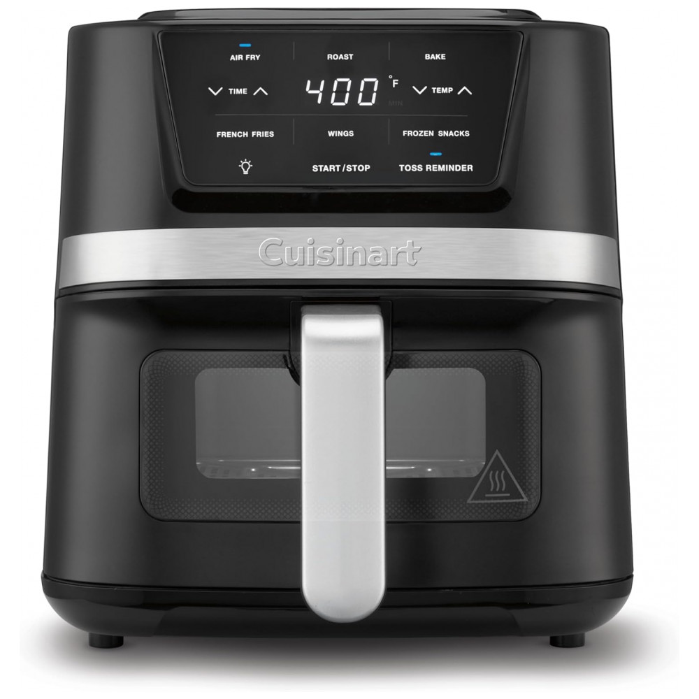 ECTQBTVLW89D0B_0-1.jpg - Fritadeira Cuisinart Air Fryer 2,6 Litros com Cesto Compacto e 3 Funções de Cozimento para Fritar, Assar e Grelhar, 3 Predefinições de Airfryer,
