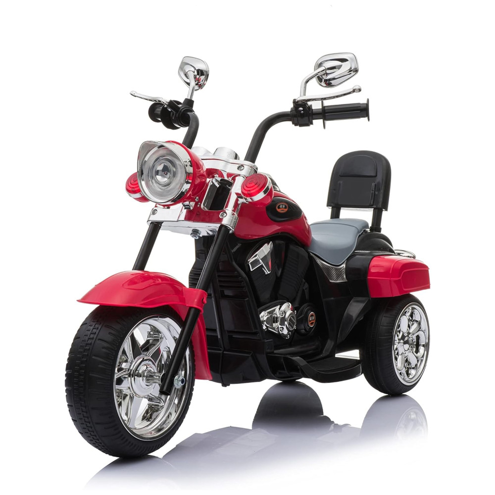 ECTQBVBVZ72C0B_0.jpg - Moto Elétrica Infantil a Bateria 6V com Luzes LED Buzina 2 Velocidades e Marcha Ré Freddo Vermelha
