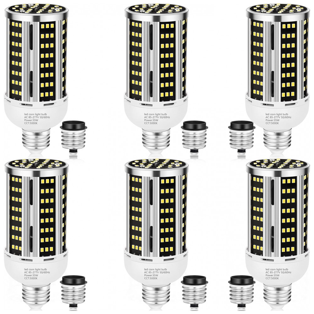 ECTQBWQ3H4KF0B_0-1.jpg - Lâmpada de Milho LED 35W, Pack com 6 Unidades, Branco Quente 3000K - Equivalente a 300W, Ideal para Áreas Amplas Internas e Externas,YANYCN