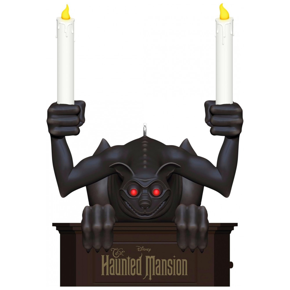 ECTQC17N73RD0B_0-1.jpg - Enfeite Natalino Hallmark Keepsake 2025 Disney The Haunted Mansion Gargoyle com Luz, Plástico, 8,3 x 11,4 x 10,2cm