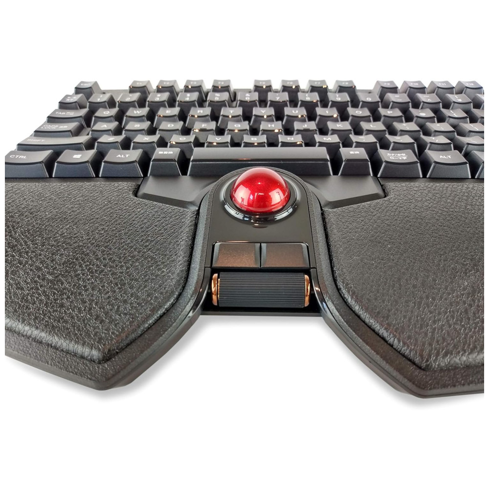 ECTQC37RF3Y70B_1-1.jpg - Teclado Ergonômico Sem Fio Recarregável Reduz a Tensão das Mãos com Controle de Polegar ELECOM TK TB01UMBK Preto