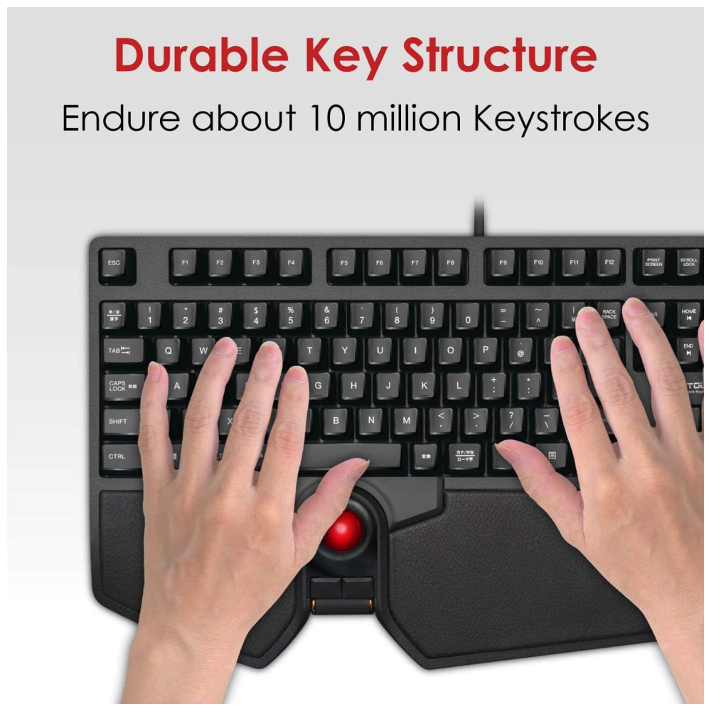 ECTQC37RF3Y70B_4-1.jpg - Teclado Ergonômico Sem Fio Recarregável Reduz a Tensão das Mãos com Controle de Polegar ELECOM TK TB01UMBK Preto