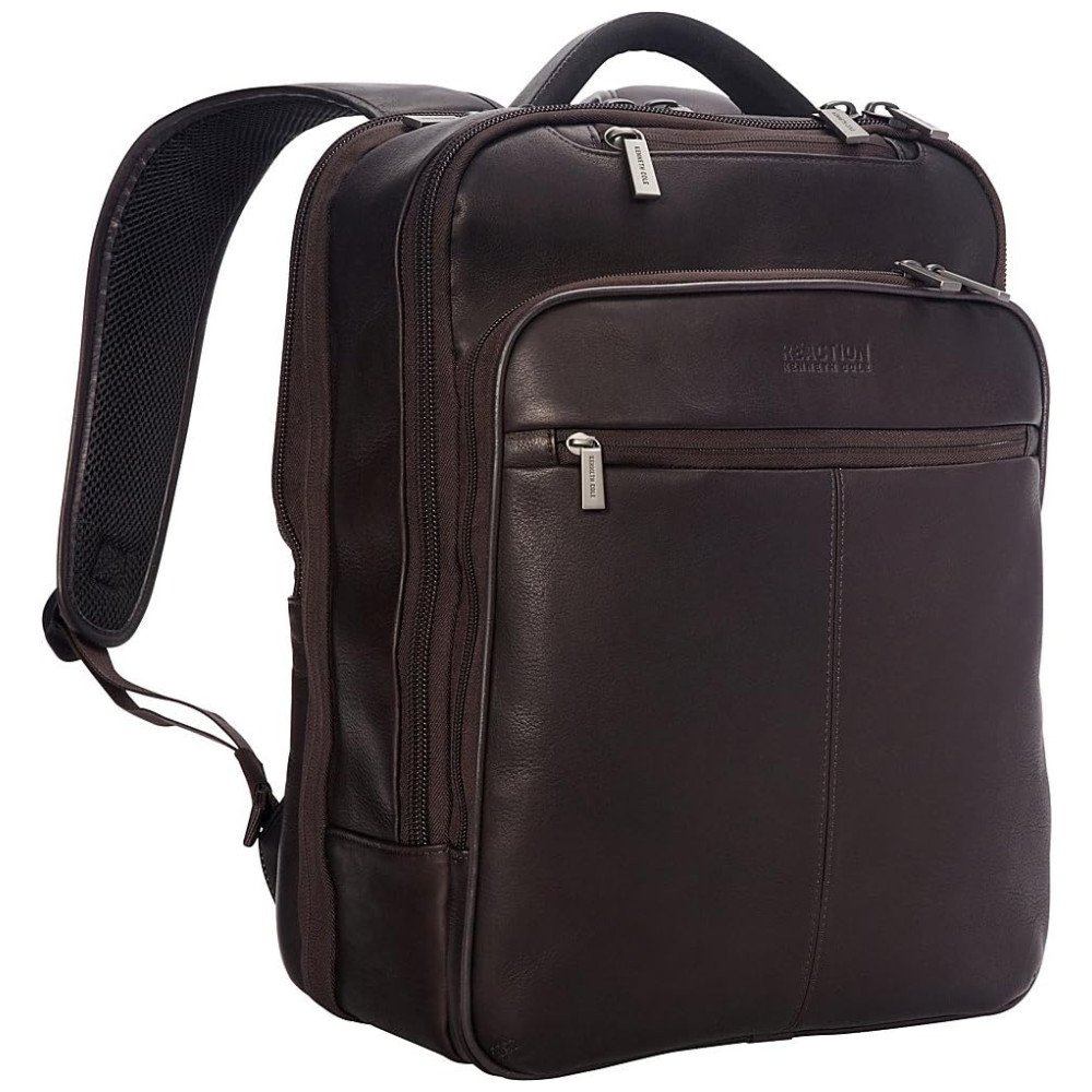 ECTQCDI0X1800B_0-1.jpg - Bolsa Maleta de Couro Masculina para Laptop KENNETH COLE REACTION Marrom Escuro