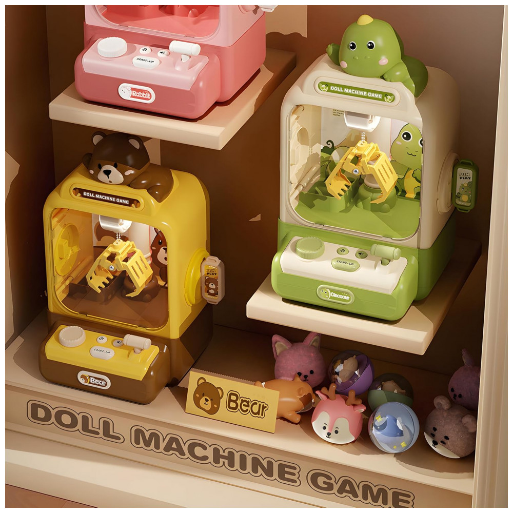 ECTQCGDVNGBF0B_5-1.jpg - Máquina de Garra Verde Haugboag – Mini Vending Machine Infantil com 20 Prêmios Estilo Dinossauro