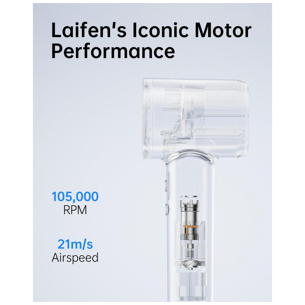 ECTQCHDTPVXD0B_5-1.jpg - Secador de Cabelo Laifen Hair Dryer SE, 200 Milhões de Íons Negativos com Motor Sem Escova de 105.000 RPM 1400W, Secagem Rápida Poderosa de Alta Veloc