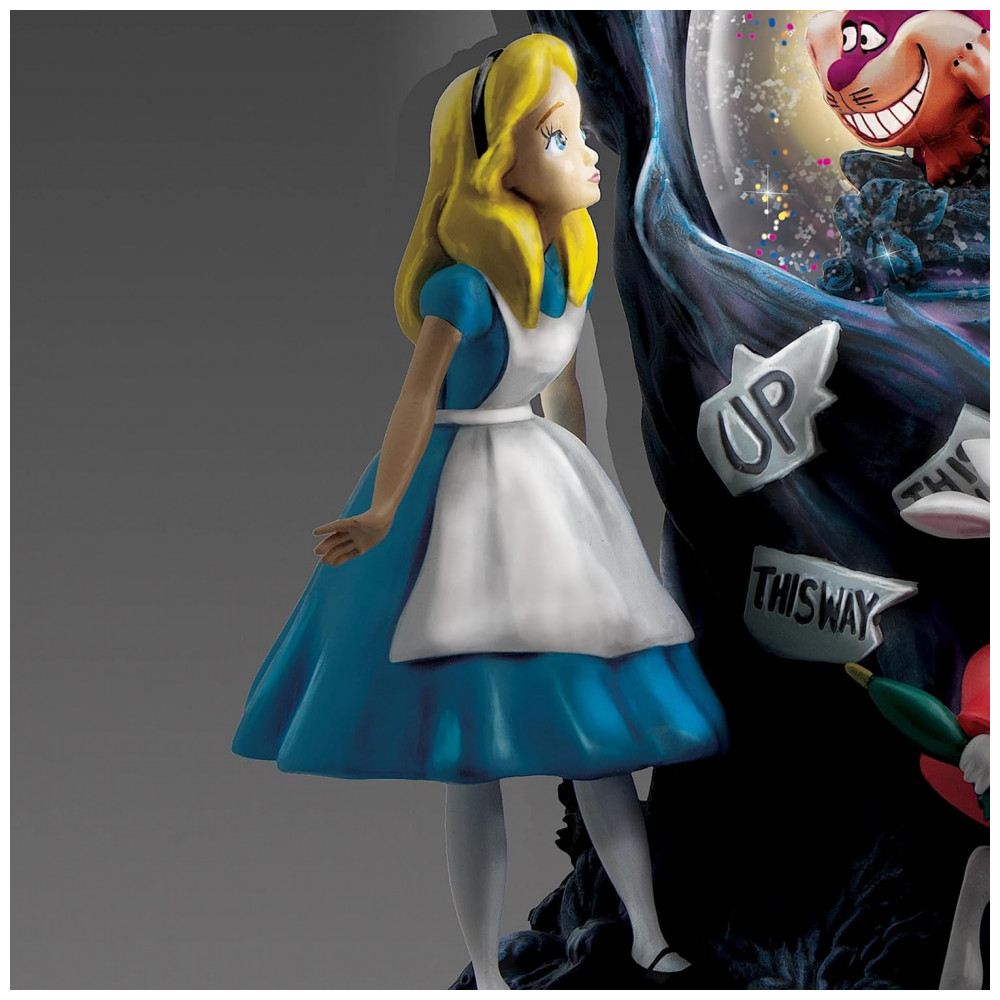 ECTQCT9ZCMPC0B_2-1.jpg - Globo de Neve Musical Iluminado Disney Alice no País das Maravilhas, Bradford Exchange - 17,1 cm