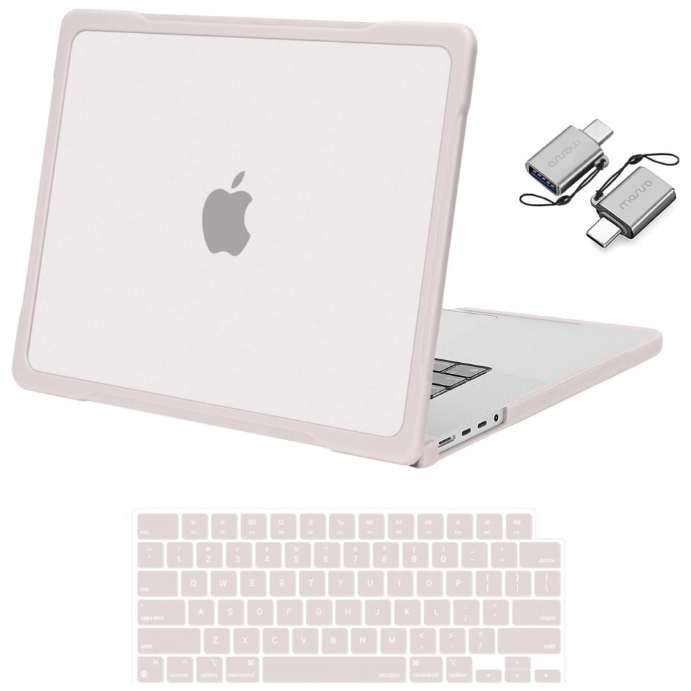 ECTQCWV974YC0B_0-1.jpg - MOSISO Capa para MacBook Pro 16" 2025-2021 M4/M3/M2/M1, Hard Shell Anti-Risco com TPU, Filme de Teclado e Adaptador Type C, Cor Cáqui