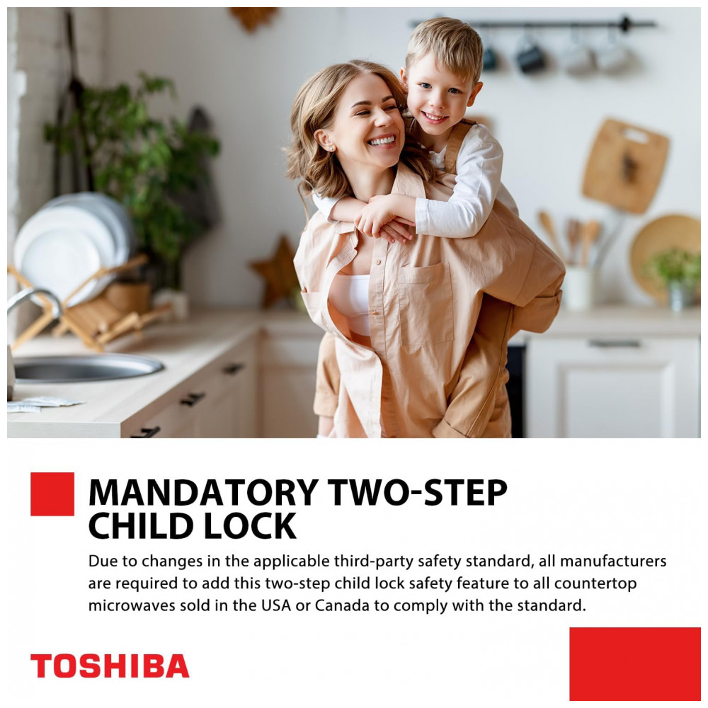 ECTQCWXDTQPD0B_9-1.jpg - Forno Micro-ondas de Bancada TOSHIBA Combo 8 em 1 com Convecção, Grill, Modo de Remoção de Odor, Prateleira Giratória
