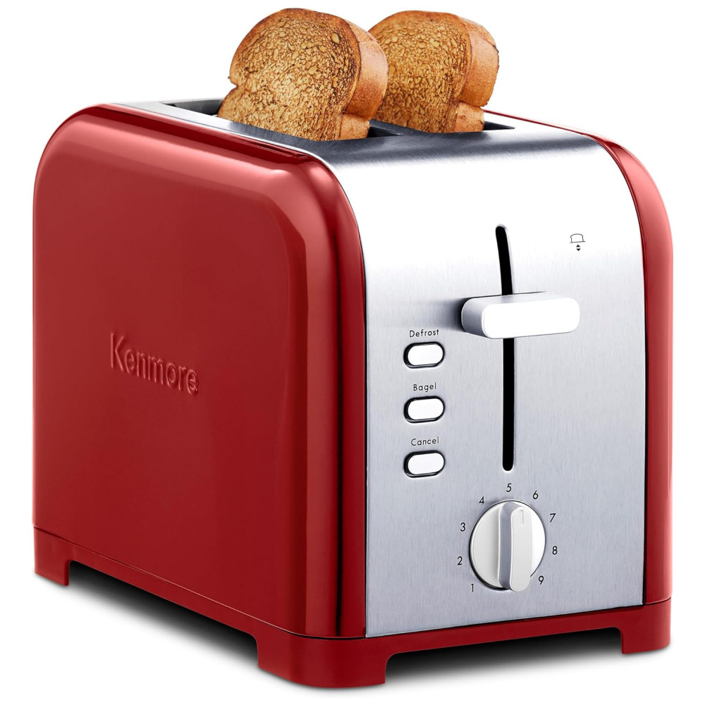 ECTQCY4NPBX90B_0-1.jpg - Torradeira Elétrica 2 Fatias com 9 Níveis de Tostagem Ajustáveis Aço Inox 110v KENMORE KKTS2SR AZ 2 Vermelho