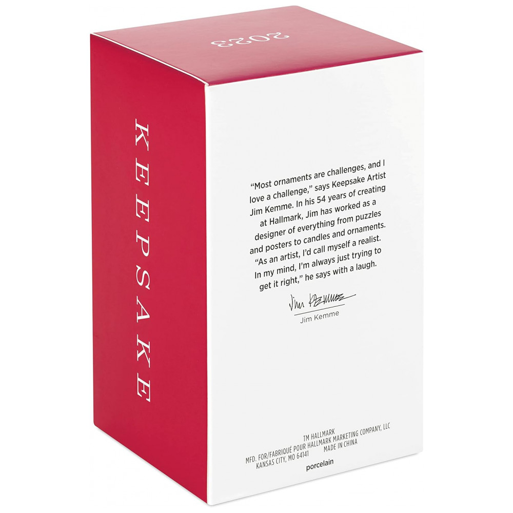 ECTQCYJVNPQB0B_3-1.jpg - Enfeite de Natal Hallmark Keepsake Porcelana, Disney, A Bela e a Fera - A Mother's Love, Mrs. Potts e Chip, 9,7x6,5x5,4 cm