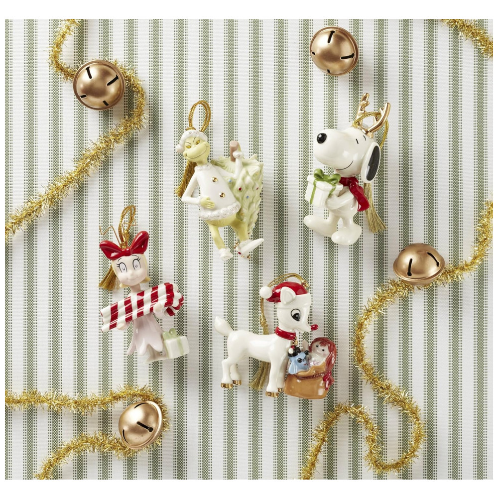 ECTQD2221YTC0B_4-1.jpg - Enfeite Natalino Lenox Grinch Roubo da Árvore Porcelana Cordão Dourado Detalhes 24K 2.5”