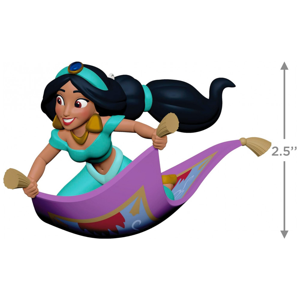 ECTQD55T93RD0B_3-1.jpg - Ornamento Hallmark Keepsake 2025 Disney Aladdin - O tapete Mágico de Jasmine, Decoração Natalina para Fãs Disney
