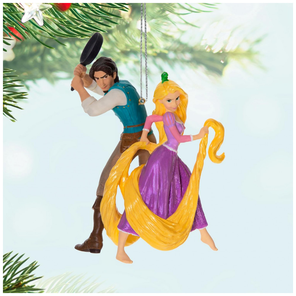 ECTQDBVSQLSD0B_2-1.jpg - Enfeite de Natal Hallmark Keepsake 2025, Disney Tangled 15º Aniversário Melhor Dia de Sempre!, Presente para Fãs da Disney