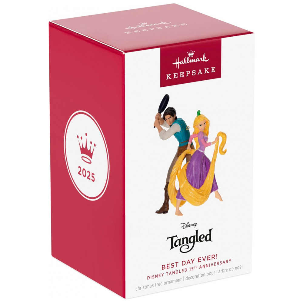 ECTQDBVSQLSD0B_6-1.jpg - Enfeite de Natal Hallmark Keepsake 2025, Disney Tangled 15º Aniversário Melhor Dia de Sempre!, Presente para Fãs da Disney
