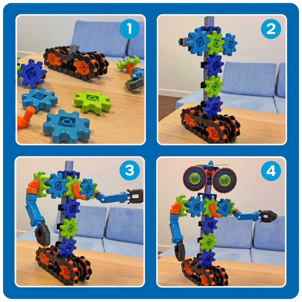 Learning Resources Gears! Gears! Gears! Robots in Motion – Kit STEM com 116 Peças para Construção de Robôs e Máquinas, Crianças 5+ - Imagem 4
