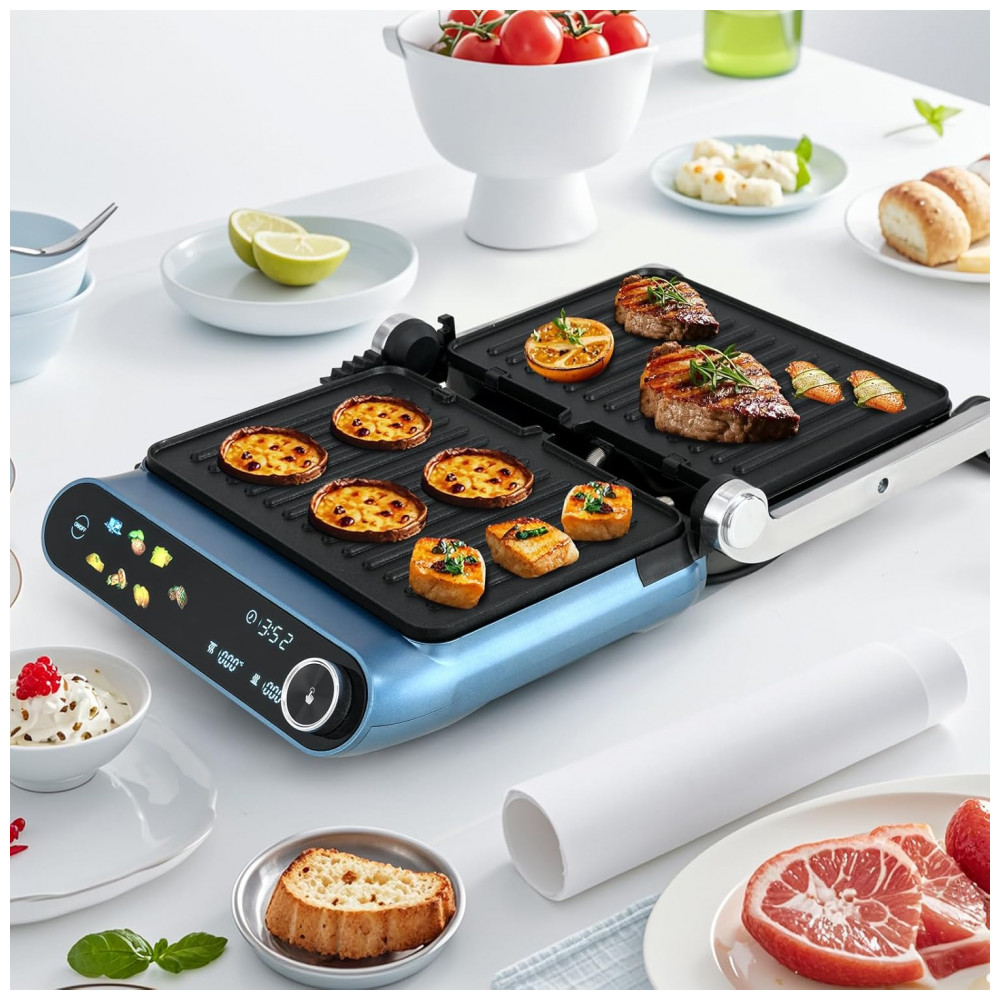 ECTQDFBPQ8TD0B_1-1.jpg - Happygrill 3 em 1 Panini Press Grill Elétrico Sanduicheira, 1200W Placa Dupla Antiaderente, Display LED, Controle de Temperatura Independente