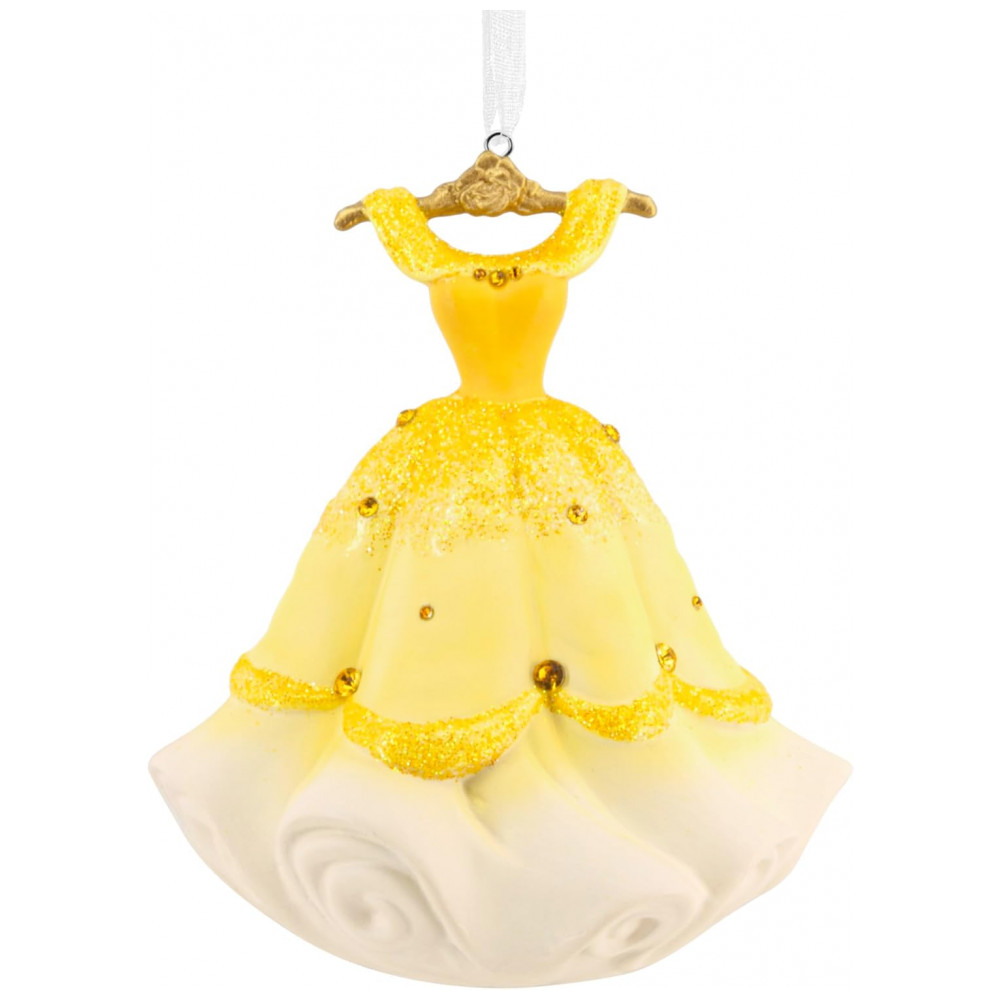 ECTQDRKN1MQD0B_0-1.jpg - Enfeite Natalino Hallmark Signature 2025 Disney Princesa Bela Vestido Amarelo Cerâmica, 9 x 10 x 7,6cm