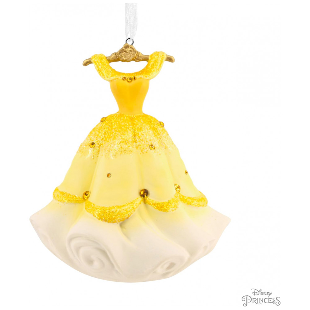 ECTQDRKN1MQD0B_7-1.jpg - Enfeite Natalino Hallmark Signature 2025 Disney Princesa Bela Vestido Amarelo Cerâmica, 9 x 10 x 7,6cm