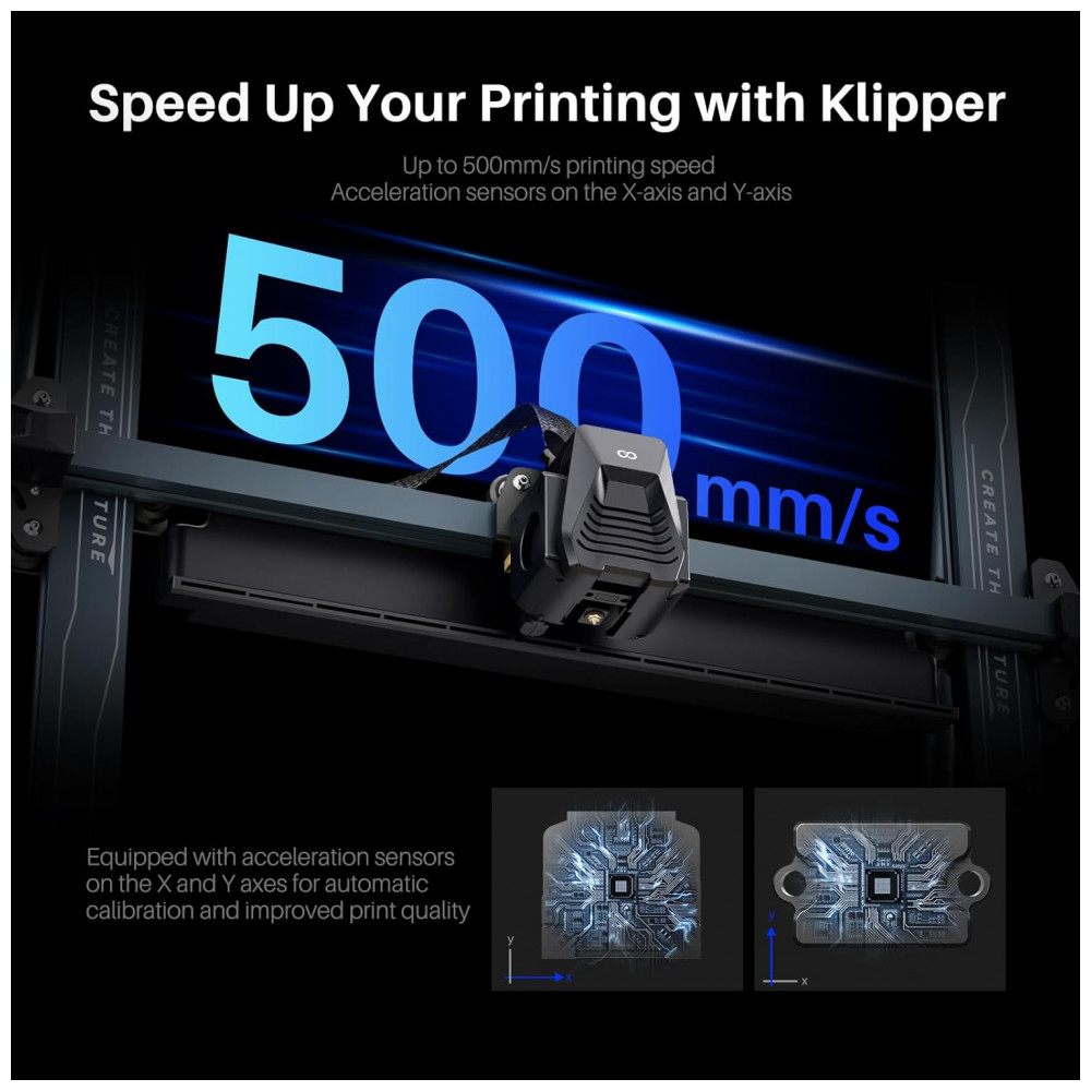 ECTQDSBRVW3D0B_1-1.jpg - Impressora 3D ELEGOO Neptune 4 Max Impressão Rápida de 500mm/s Suporte a Impressão a 300°C Nivelamento Automático e Extrusora de Transmissão Direta