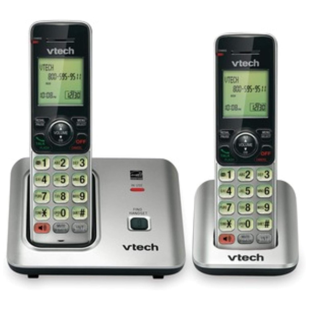 ECTQE8LO0FI00B_0-1.jpg - Dois Telefones Sem Fio VTech Caller ID Chamada em Espera Expandido para um total de 5 aparelhos