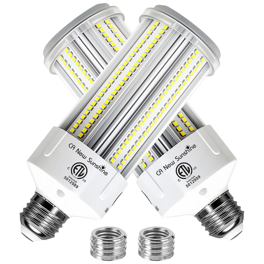 ECTQF4LZQ3MF0B_0-1.jpg - Lâmpada de Milho LED Equivalente a 1000W, Kit com 2 Unidades 100W 15000LM 5000K Branco Luz do Dia, Base E26E39, CA New Sunshine