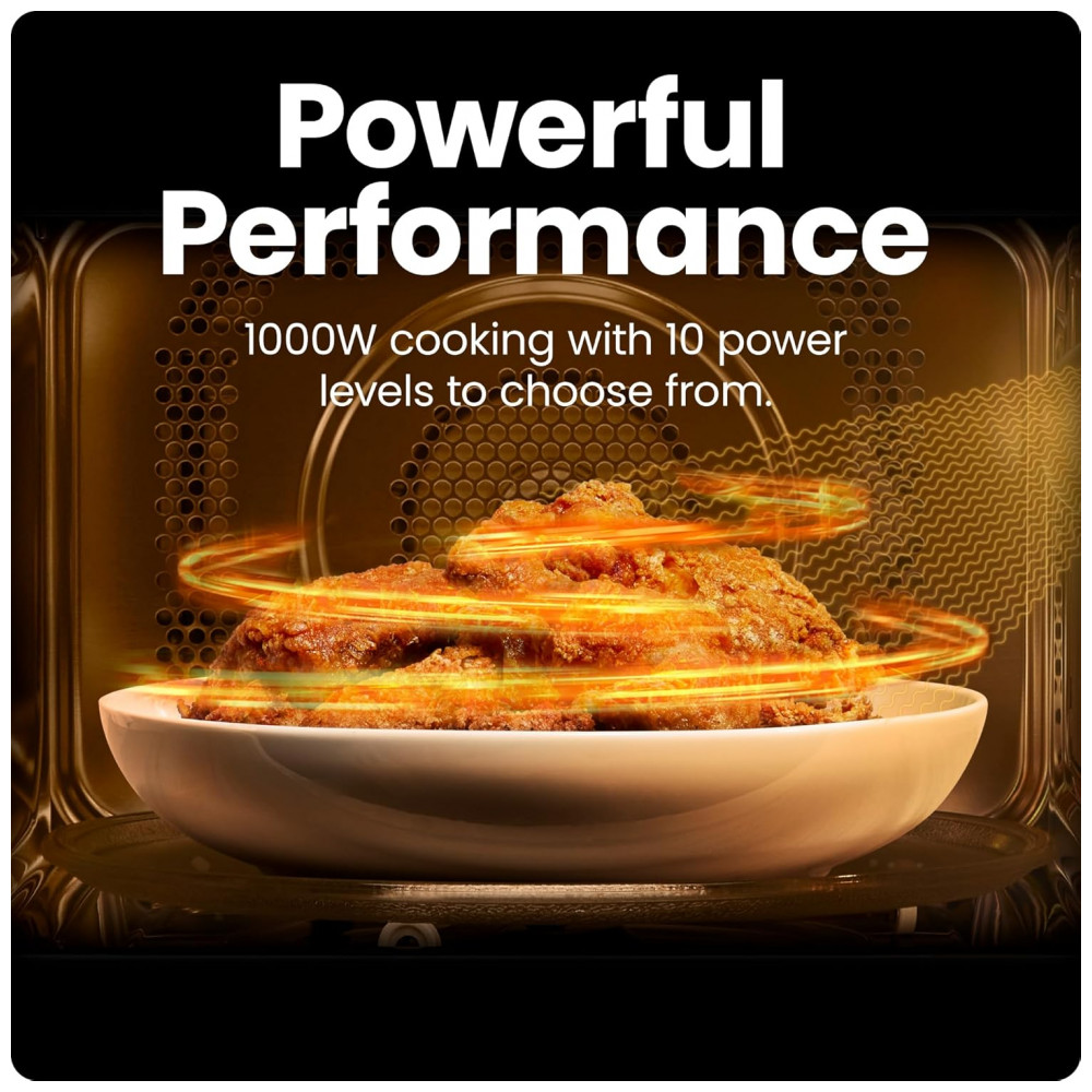 ECTQF5TVHN6C0B_2-1.jpg - Forno de Micro-ondas Chefman de Bancada 31 litros em Aço Inoxidável Digital de 1000 Watts com 6 Programas Automáticos, 10 Níveis de Potência, Mo