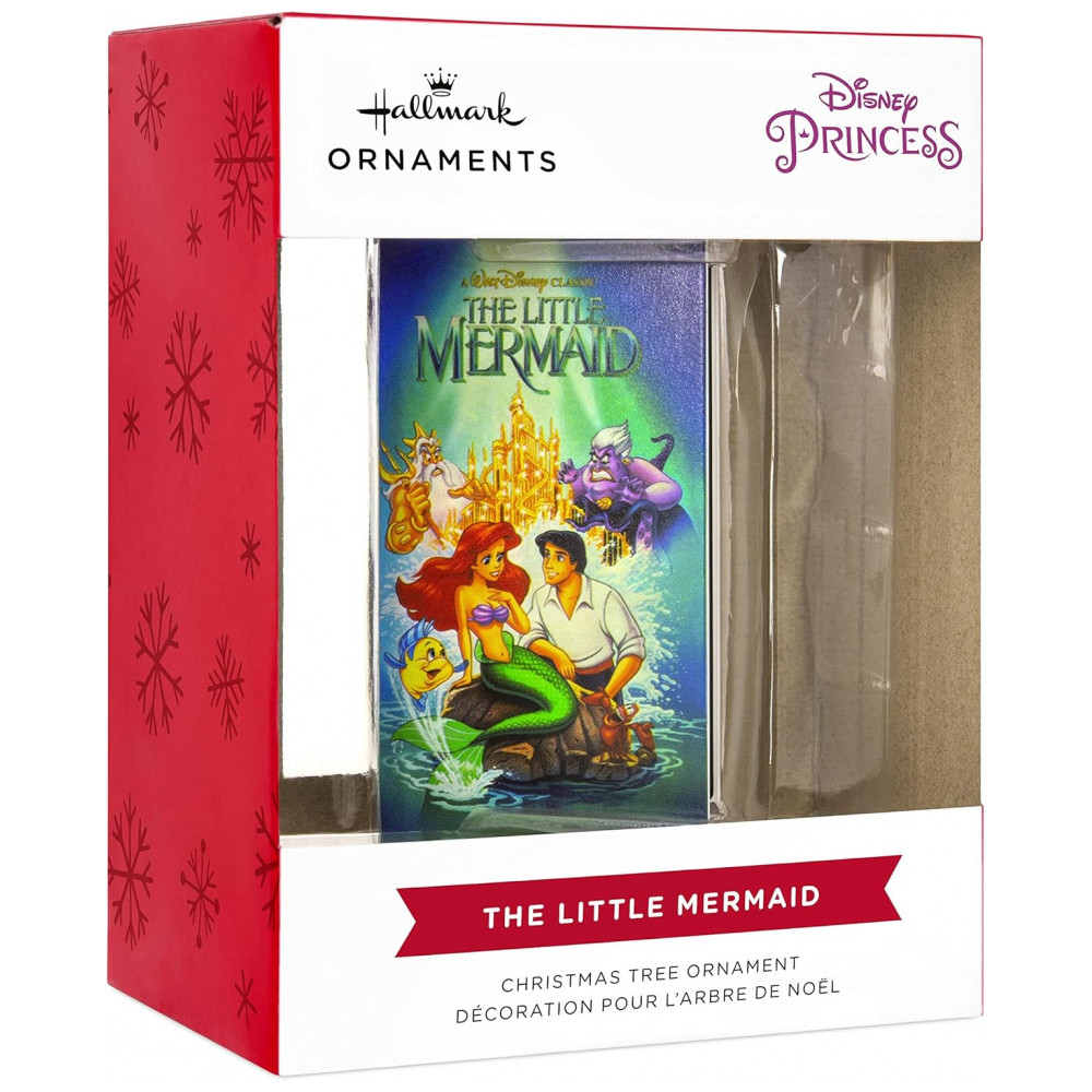 ECTQF6K4VSY90B_2-1.jpg - Enfeite de Natal Hallmark Keepsake VHS A Pequena Sereia, Plástico 4,5x3,2x3,8 cm