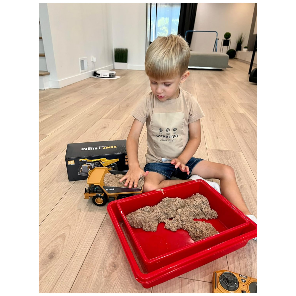 ECTQF851DJCC0B_6-1.jpg - Caminhão de Brinquedo basculante RC, Controle Remoto de 9 Canais com Cama de Metal Iluminada, Bateria Recarregável, KIDMARKT