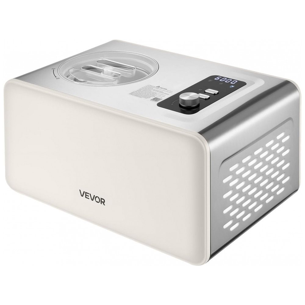 Máquina de Sorvete Automática VEVOR com Compressor Integrado, 1,89 Litros Sem Precisar Congelar, Máquina de Sorvete de Gelato Elétrica, - Imagem 9