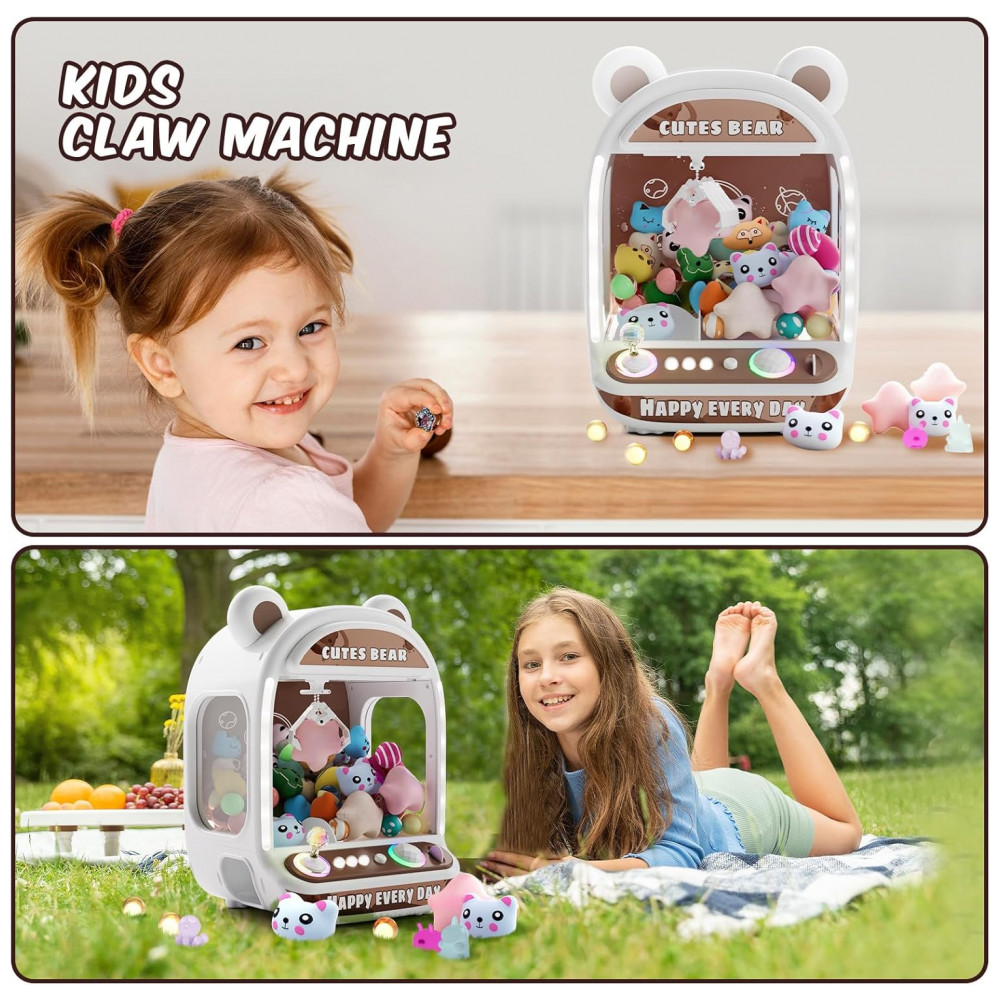 ECTQF9DQVTWC0B_1-1.jpg - Skirfy Máquina de Garra Mini Arcade Rosa com Prêmios, Som e Luzes para Crianças