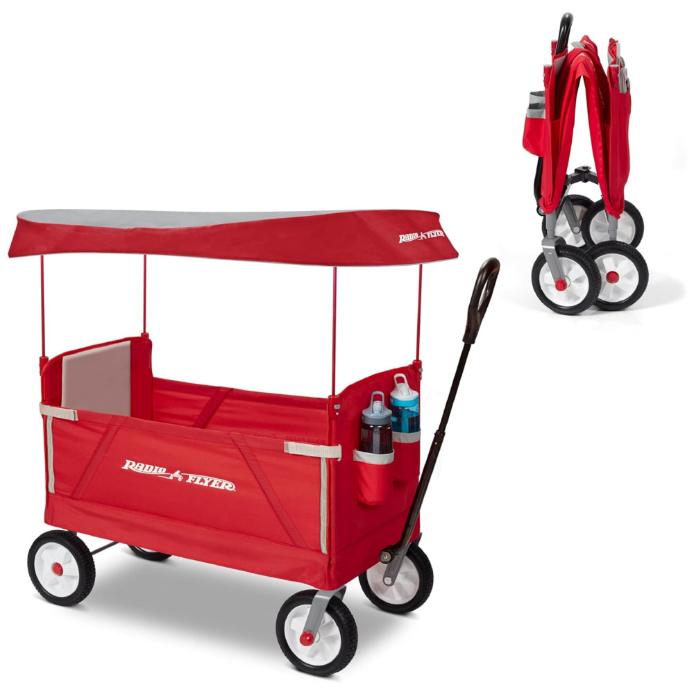ECTQFFBP97P70B_0-1.jpg - Carrinho de Bebê e Passeio 3 em 1 Dobrável e Multifuncional Peso Máximo 69 kg RADIO FLYER 3953A Vermelho