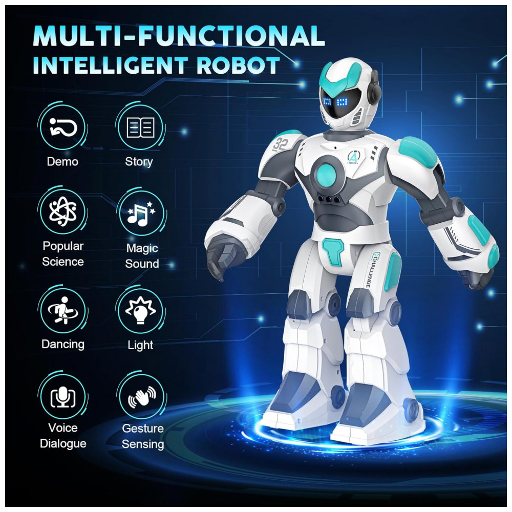 ECTQFQHWCP4C0B_1-1.jpg - Robô Programável VATOS, Controle Remoto 2,4 GHz com Gestos, Voz e Bateria Recarregável para Crianças