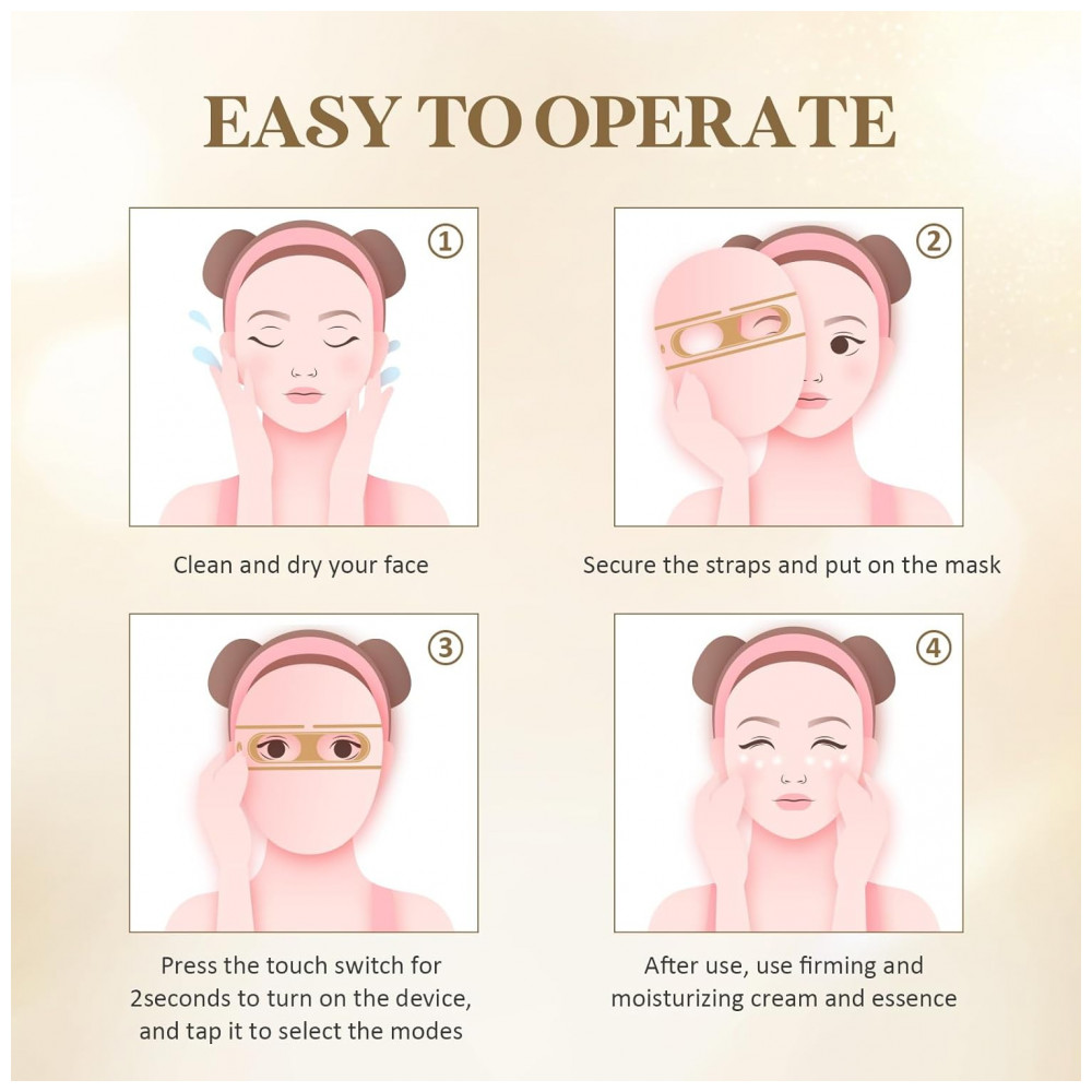 ECTQFVRCTC4F0B_5-1.jpg - Máscara de LED com Terapia de Luz, Luz Vermelha para Rugas e Luz Azul para Acne - Kit Recarregável de 1 Unidade