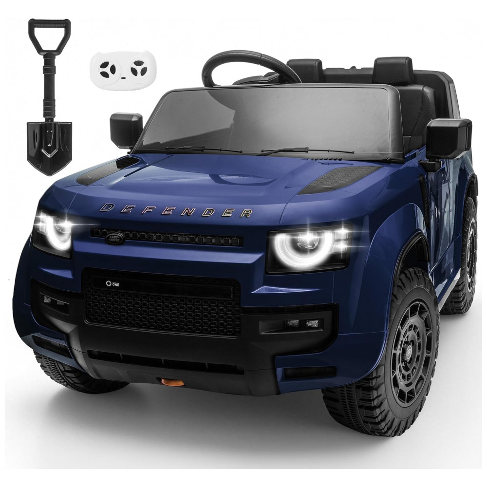 ECTQFZ1XH8VF0B_0-1.jpg - Carro Elétrico Infantil Licenciado 2 Lugares Land Rover Defender Letsgoride Azul 24V 4x100W com Controle Remoto Suspensão Som e LED