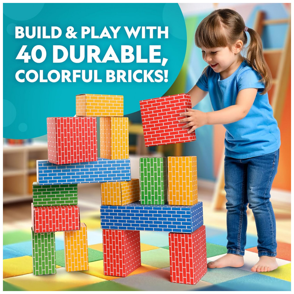 ECTQG12NV3PF0B_1-1.jpg - Kids Jumbo Cardboard Building Blocks – 40 Tijolos em 3 Tamanhos com Spinner e Cartões de Atividade, Brinquedo Educativo STEM, National Geographic