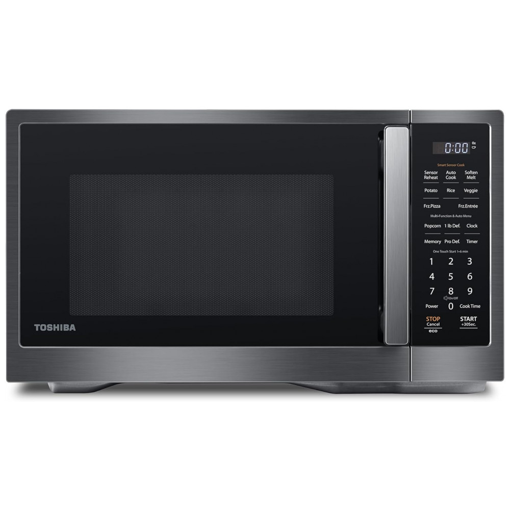 ECTQG8FM3QTD0B_0-1.jpg - Forno Micro-ondas de Bancada TOSHIBA ML4EM12PABS com Sensor Inteligente, Cozimento com um Toque e 13 Menus Automáticos, 1000 Watts, 33,98 litros