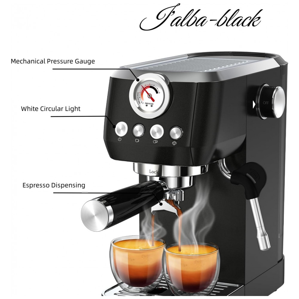 ECTQG8Z7P2GF0B_1-1.jpg - Máquina de Espresso 20 Bar, Vaporizador Profissional, Manômetro Visível, 1,45L, MAttinata, Inox, Preta, 110V