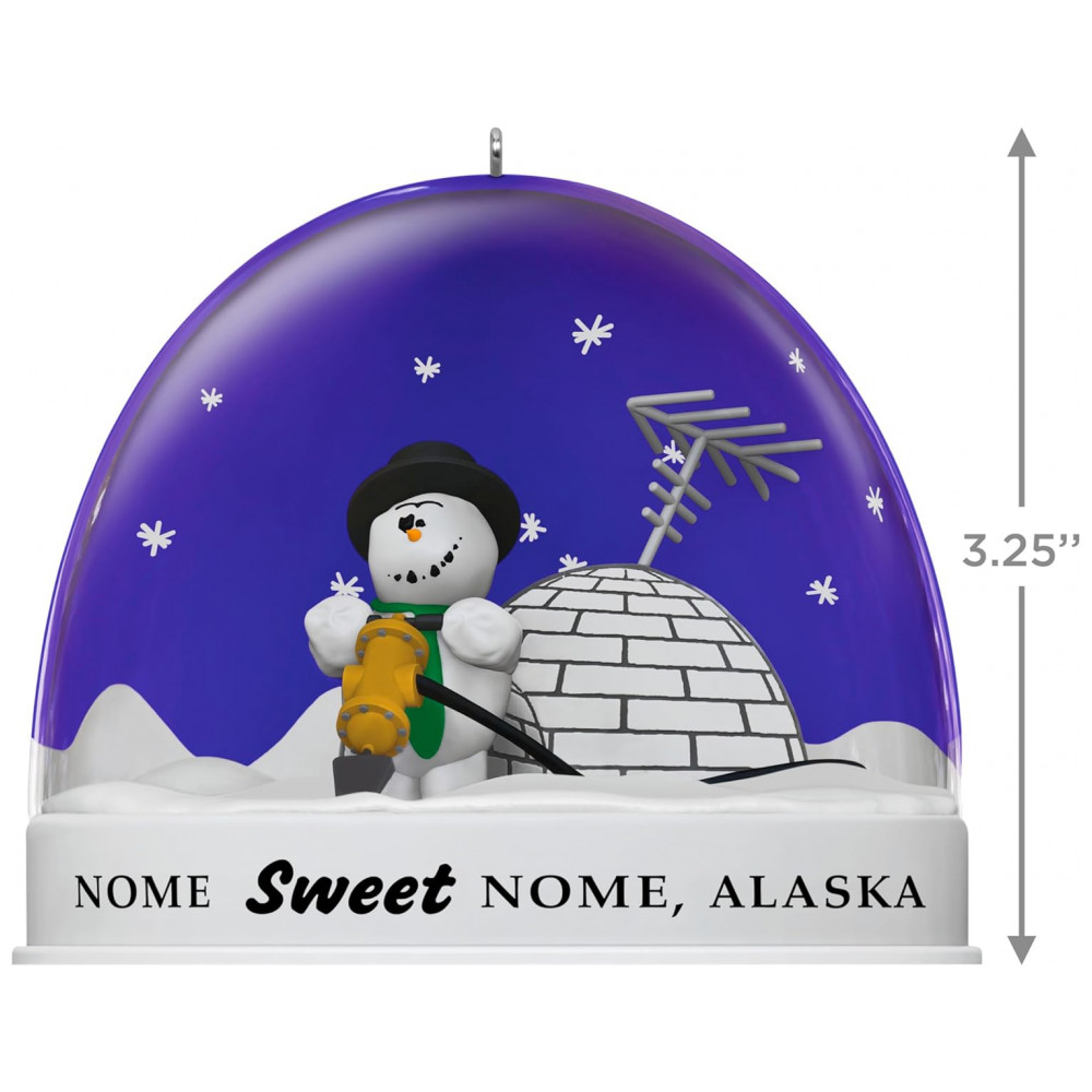 ECTQG9D9B3RD0B_3-1.jpg - Ornamento Hallmark Keepsake Natal 2025 Disney/Pixar Knick Knack Snow Globe Escape Plan, Decoração Divertida para Fãs