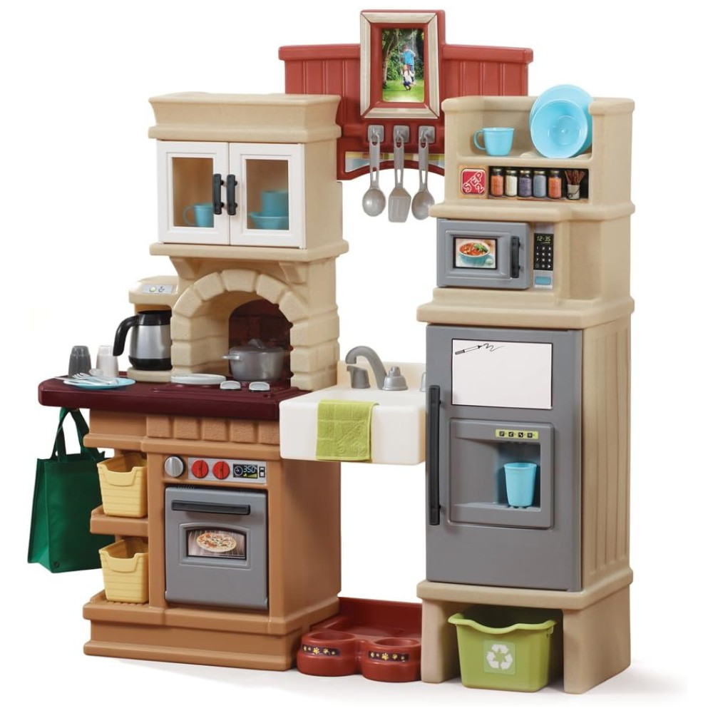 Cozinha Infantil Interativa com Luzes e Sons, Inclui Mais de 40 Acessórios Realistas, Para Crianças a Partir de 2 Anos, Montagem Fácil - Step2