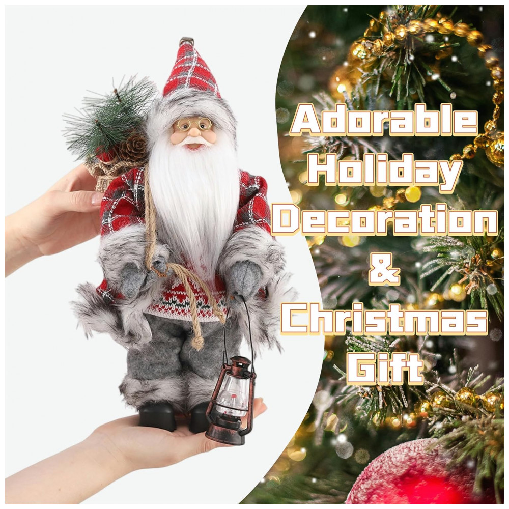ECTQGBVBHFHC0B_2-1.jpg - Enfeite de Papai Noel, Estátua de Natal em Pé com Lamparina de Querosene e Saco para Decoração de Natal em Casa,Enanal