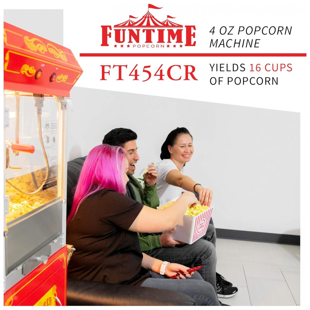 ECTQGD9S15800B_1-1.jpg - Vintage Pipoqueira Elétrica Portátil em Aço Inoxidável 110v FUNTIME FT454CR Vermelho