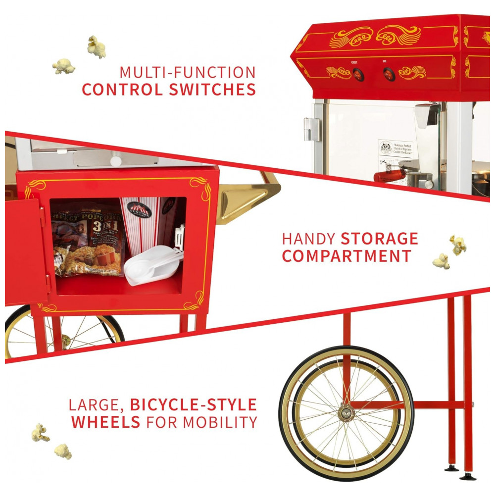ECTQGD9S15800B_6-1.jpg - Vintage Pipoqueira Elétrica Portátil em Aço Inoxidável 110v FUNTIME FT454CR Vermelho