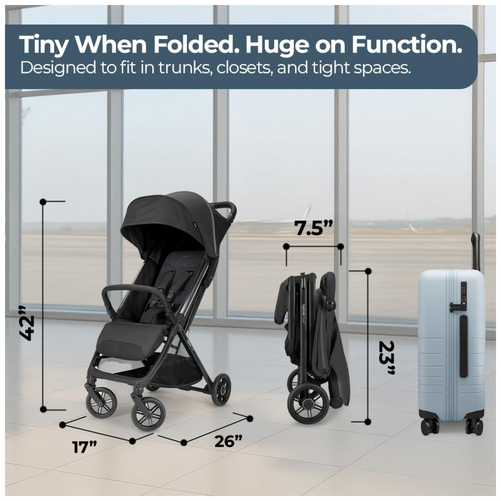 ECTQGG1PQQTD0B_9-1.jpg - Carrinho de Bebê Inglesina Quid³ Preto Cósmico - Ultraleve 63 kg Compacto Dobrável com Uma Mão Compatível com Bebê Conforto Capota XL UPF 50+